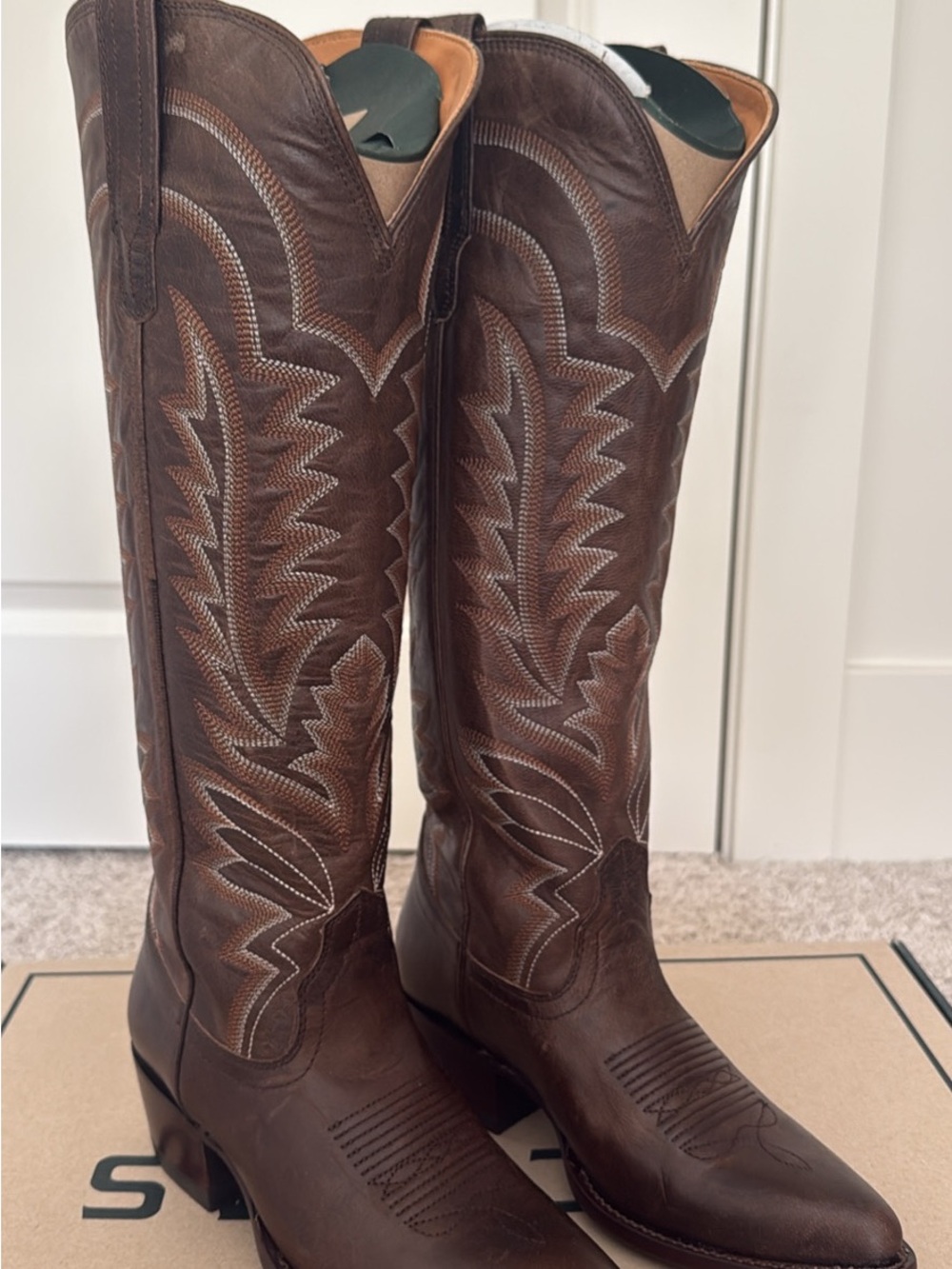 The Abby Tall Goat Leather Cowboy Boots - Picture 4 of 6